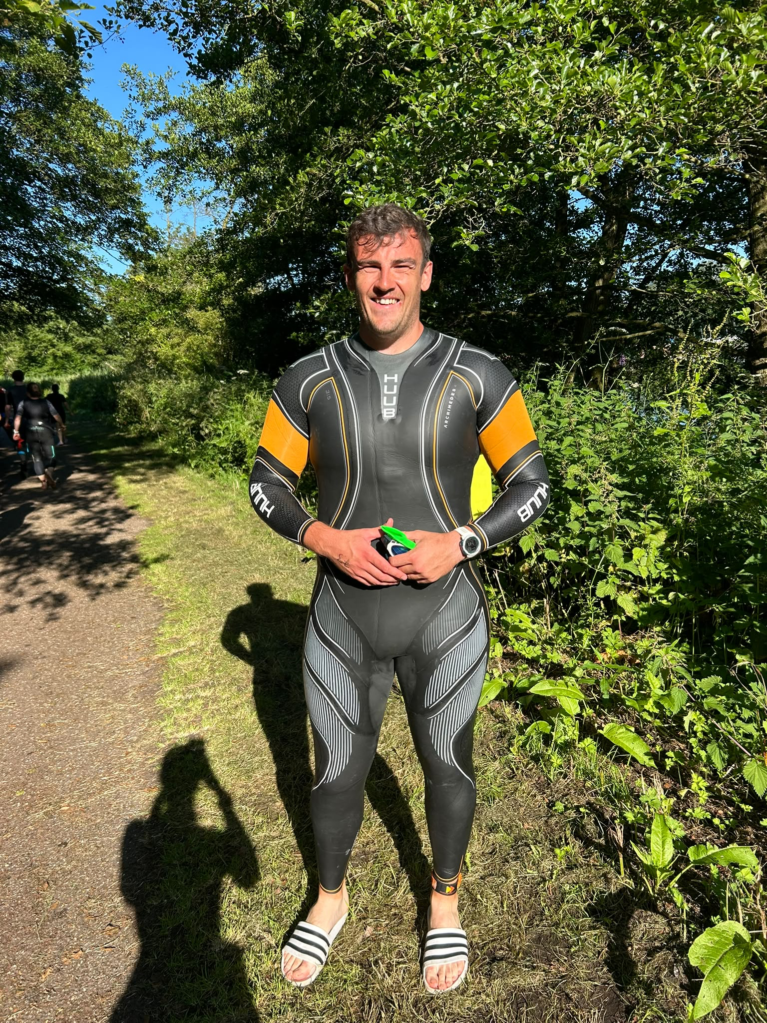 James Douglas in a HUUB wetsuit outdoors